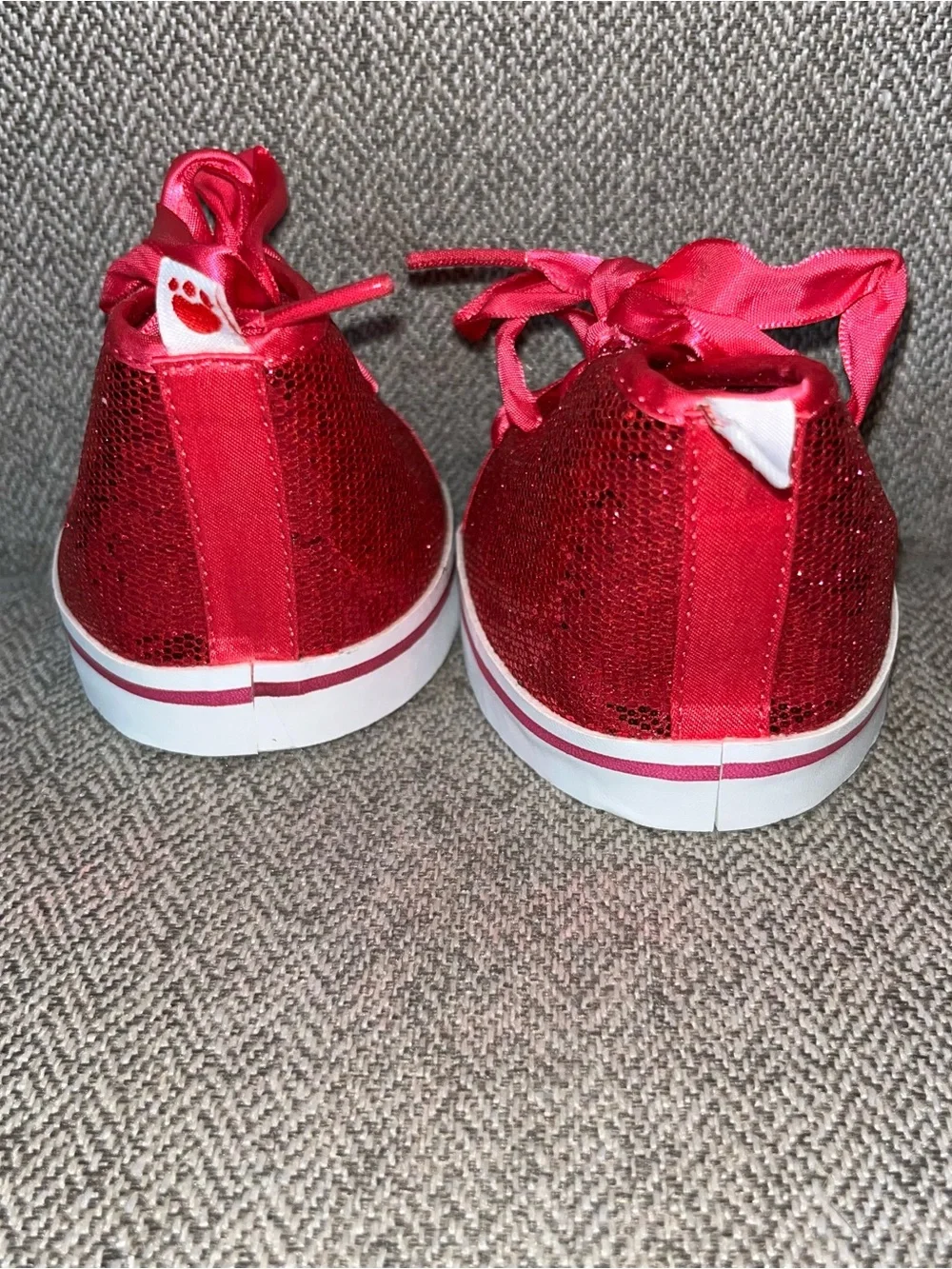 Build a bear, red red, and white sneakers, shoes accessories